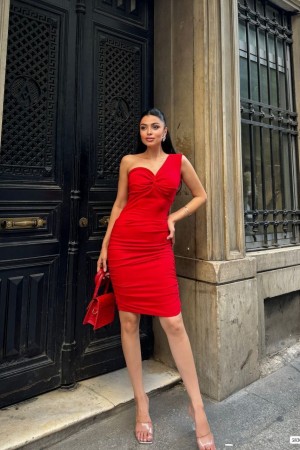 223402 red Evening dress