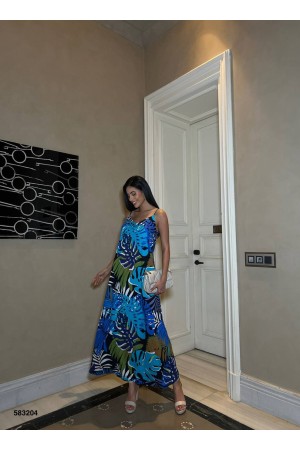 223409 TOPTAN DESENLİ ELBİSE