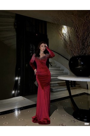 223419 TOPTAN BORDO ABİYE