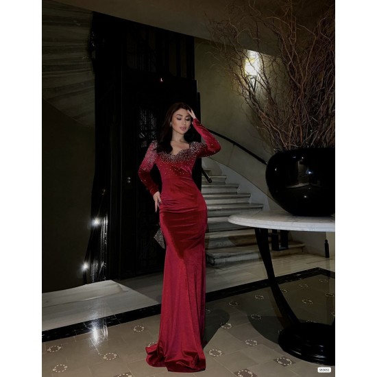 223419 TOPTAN BORDO ABİYE