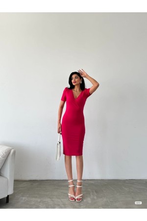 223461 TOPTAN FUŞYA ELBİSE