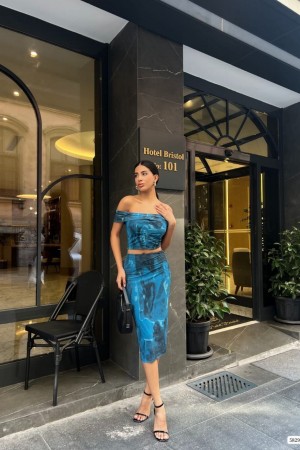 223466 TOPTAN DESENLİ ETEK TAKIM