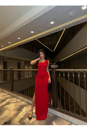 223493 TOPTAN KIRMIZI ABİYE
