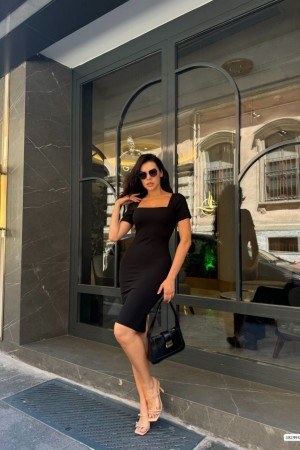 223499 TOPTAN SİYAH ELBİSE