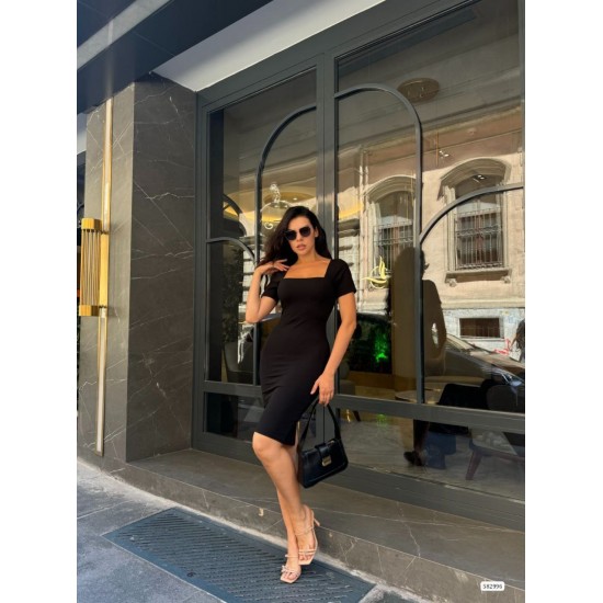 223499 TOPTAN SİYAH ELBİSE