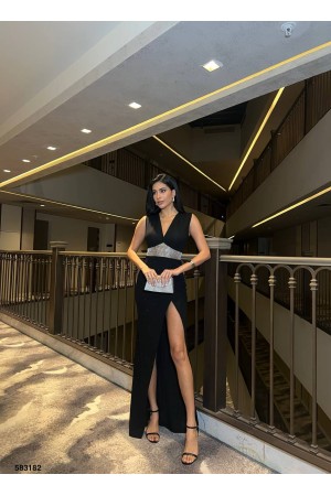 223512 TOPTAN SİYAH ABİYE