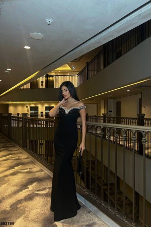 223554 TOPTAN SİYAH ABİYE