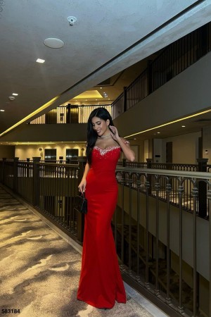 223557 TOPTAN KIRMIZI ABİYE