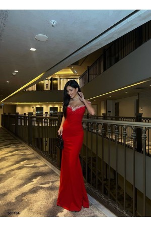 223557 red Evening dress