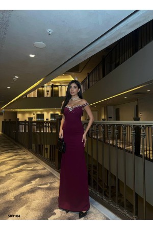 223558 damson Evening dress