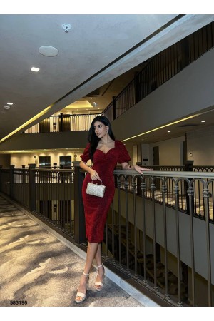 223565 TOPTAN BORDO ABİYE