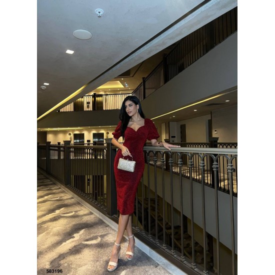 223565 TOPTAN BORDO ABİYE