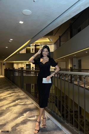 223566 TOPTAN SİYAH ABİYE