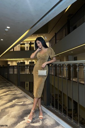 223573 gold Evening dress