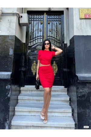 223587 TOPTAN FUŞYA ELBİSE