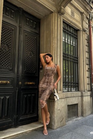 223606 patterned DRESS