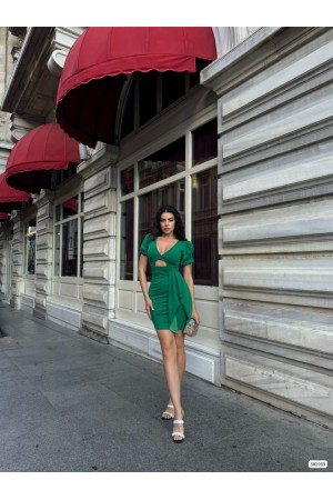 223620 TOPTAN YEŞİL ELBİSE