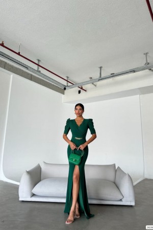 223631 TOPTAN ZÜMRÜT YEŞİL ABİYE