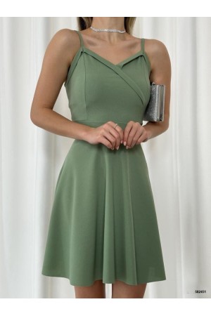 223639 TOPTAN SU YEŞİL ELBİSE