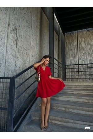 223656 TOPTAN KIRMIZI ELBİSE