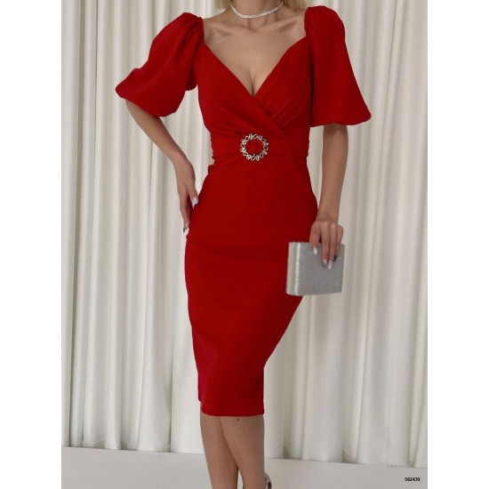 223660 red Evening dress