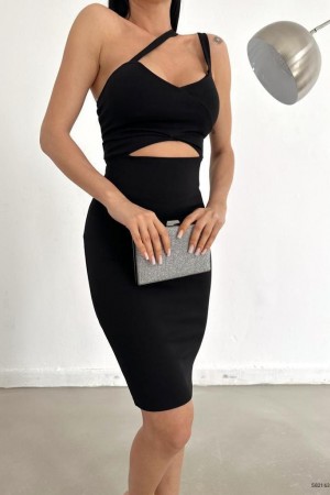 223675 TOPTAN SİYAH ELBİSE