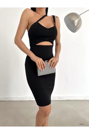 223675 TOPTAN SİYAH ELBİSE