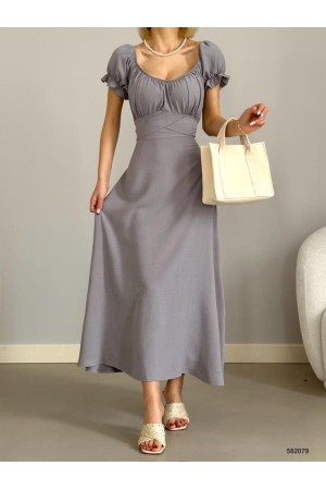 223698 TOPTAN GRİ ELBİSE