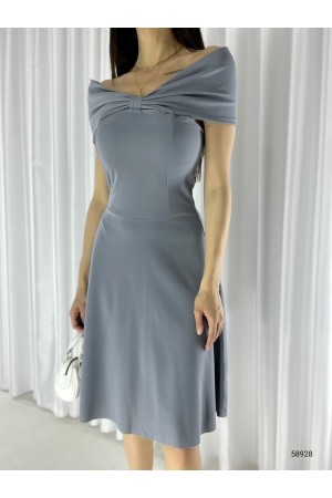 223705 TOPTAN GRİ ELBİSE