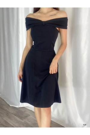 223706 TOPTAN SİYAH ELBİSE