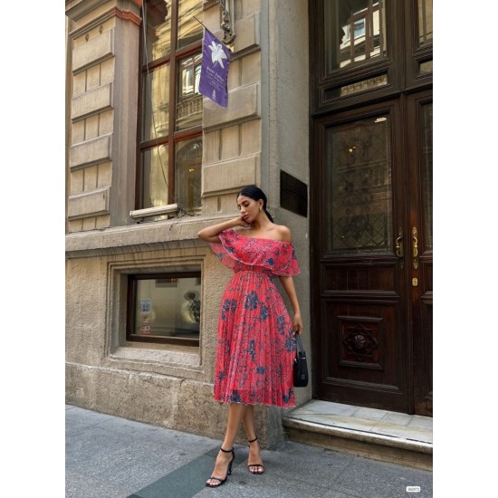 223717 TOPTAN DESENLİ ELBİSE