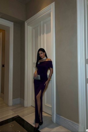 223731 purple Evening dress