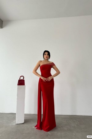 223781 TOPTAN KIRMIZI ABİYE