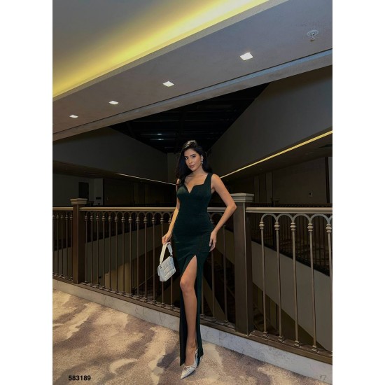 223798 TOPTAN ZÜMRÜT YEŞİL ABİYE