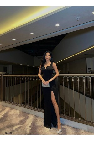 223799 TOPTAN SİYAH ABİYE