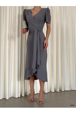 223805 TOPTAN GRİ ELBİSE