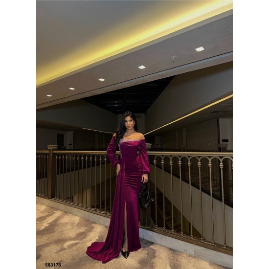 223808 fuchsia Evening dress