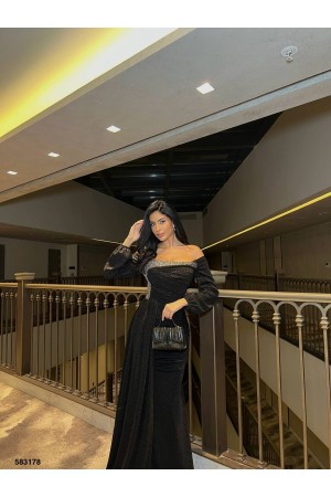 223809 black Evening dress