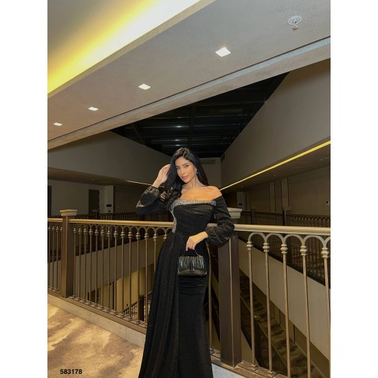 223809 black Evening dress