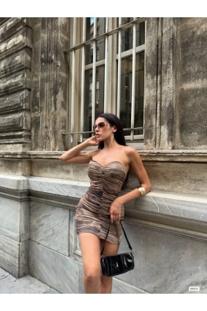 223815 TOPTAN DESENLİ ELBİSE