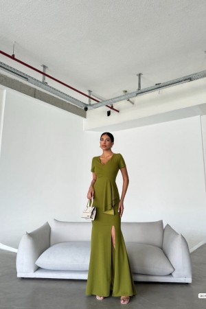 223826 GREEN Evening dress
