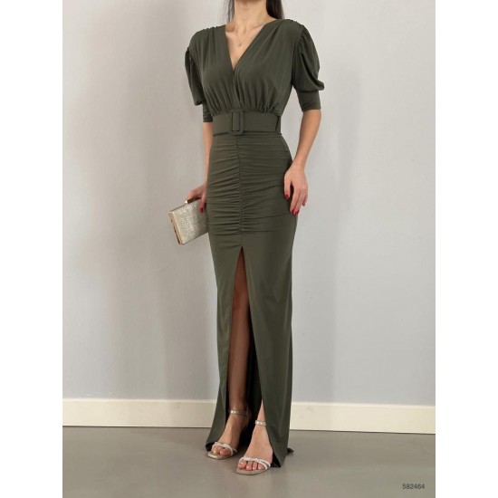223859 khaki Evening dress