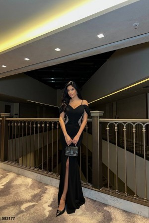 223868 TOPTAN SİYAH ABİYE