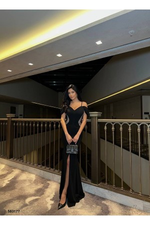 223868 TOPTAN SİYAH ABİYE