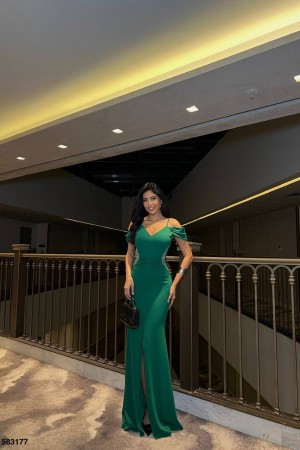 223869 TOPTAN ZÜMRÜT YEŞİL ABİYE