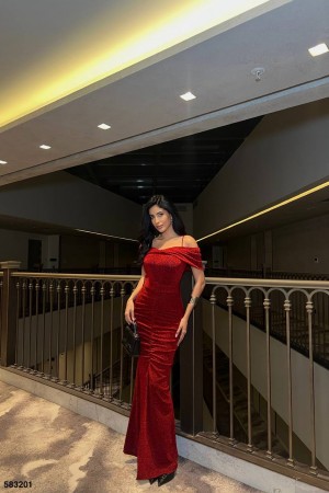 223878 burgundy Evening dress