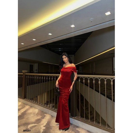 223878 burgundy Evening dress