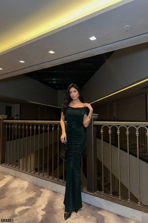 223882 GREEN Evening dress