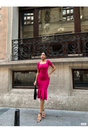 223897 TOPTAN FUŞYA ELBİSE