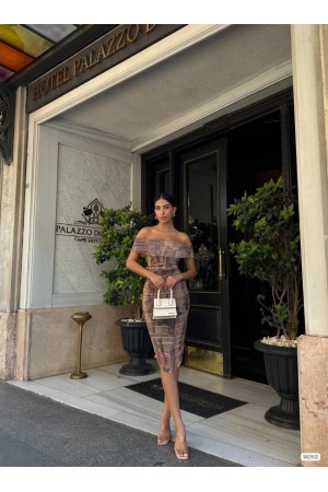 223941 TOPTAN DESENLİ ELBİSE